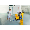 Alpine Industries 3-Shelf Janitorial Platform Cleaning PVC Cart with Yellow Vinyl Bag 463